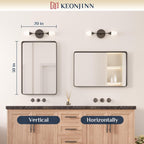 20" x 30" Black Bathroom Mirrors for Over Sink, Rounded Rectangle Bathroom Vanity Mirror