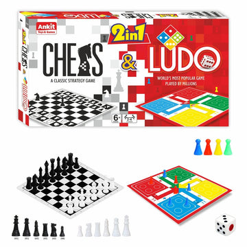 Ankit Toys & Games 2in1 Chess & Ludo Board Game Set
