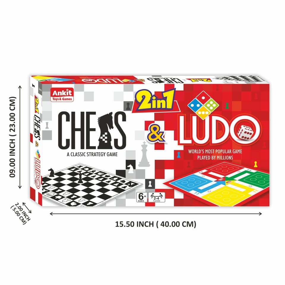 Ankit Toys & Games 2in1 Chess & Ludo Board Game Set