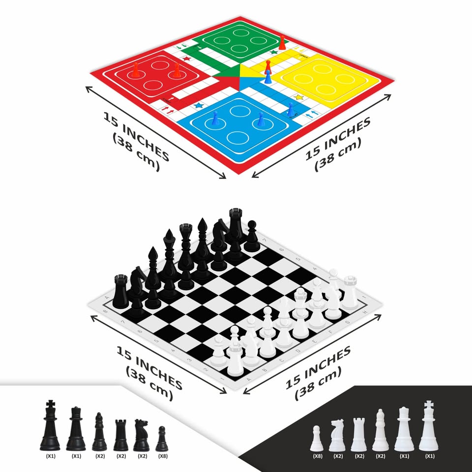 Ankit Toys & Games 2in1 Chess & Ludo Board Game Set