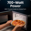 Chefman Compact Countertop Microwave, 0.7 Cu Ft, 700W, Stainless