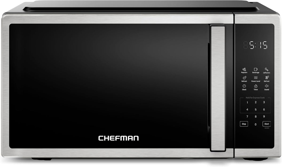 Chefman Compact Countertop Microwave, 0.7 Cu Ft, 700W, Stainless