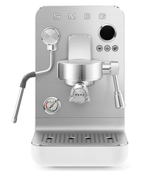 SMEG Espresso Manual Coffee Machine in White - EMC02WHMUS