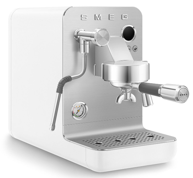 SMEG Espresso Manual Coffee Machine in White - EMC02WHMUS