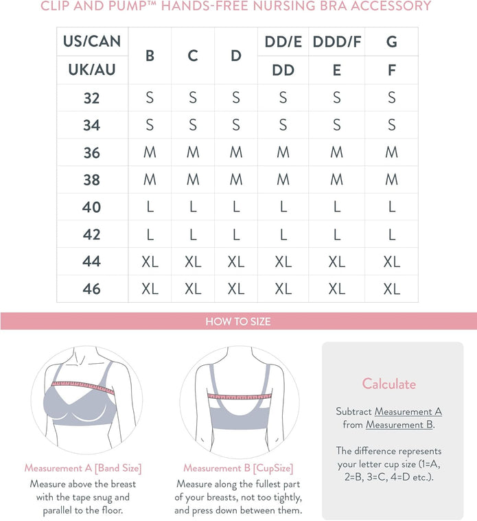 Bravado Designs  Clip and Pump Hands-Free Nursing Sustainable Bra Accessory, Black