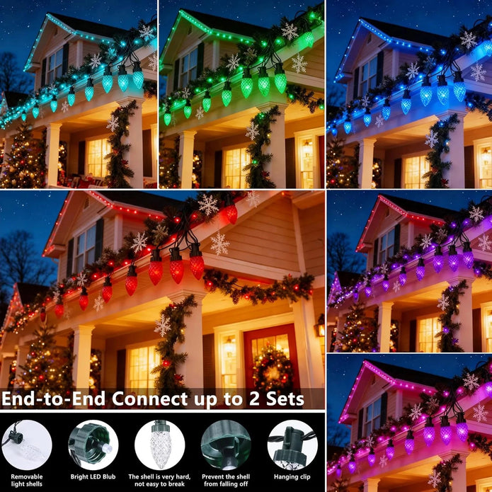 Christmas String Lights, 65FT 100 LED C9 Color Changing