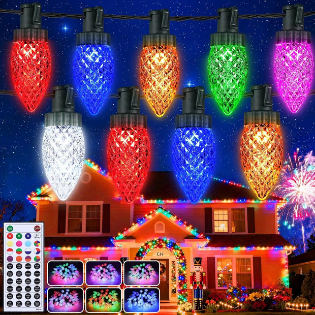 Christmas String Lights, 65FT 100 LED C9 Color Changing