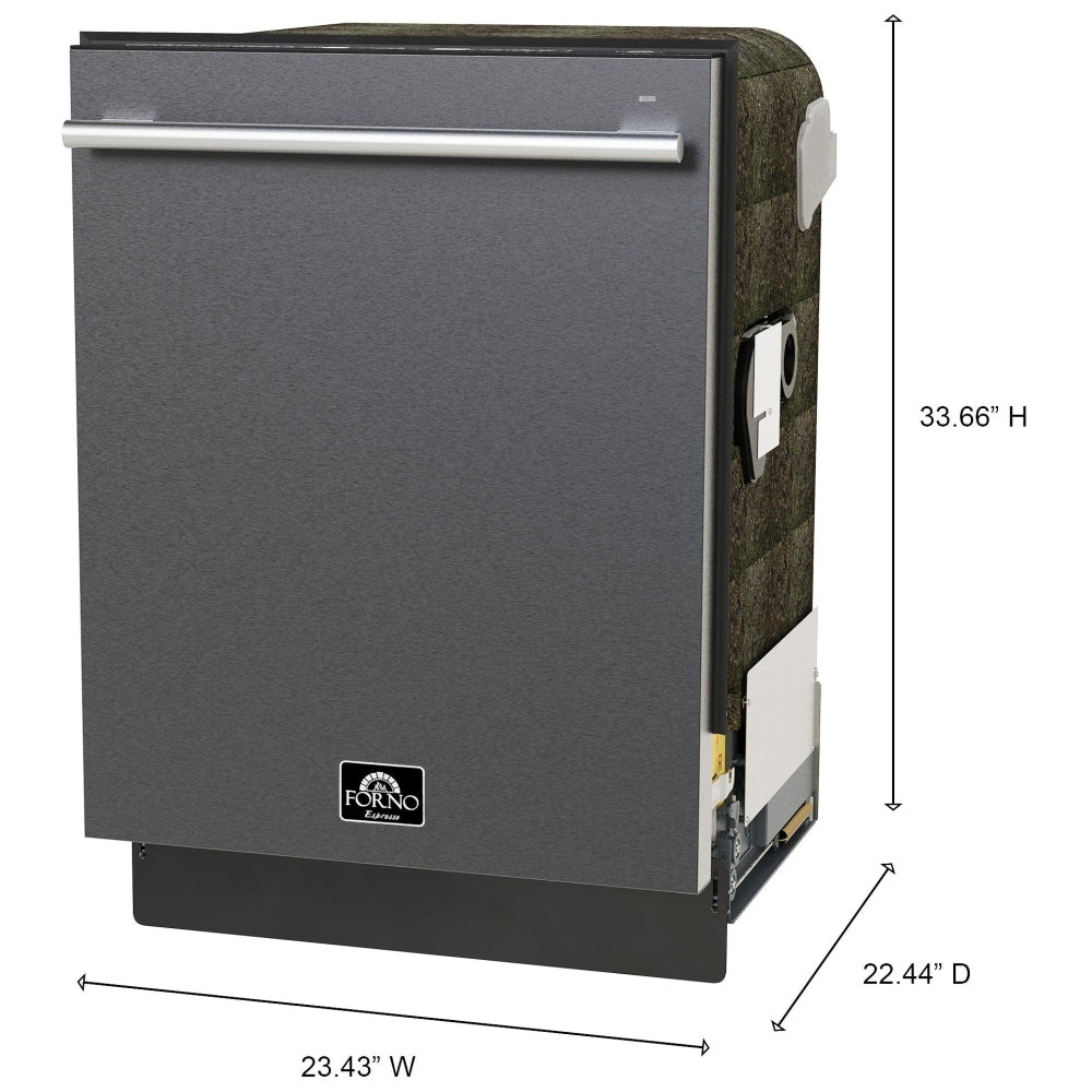 Forno Romano Espresso 24 in. Built-In Tall Tub, Top Control  Dishwasher, 52 dBA, ENERGY STAR