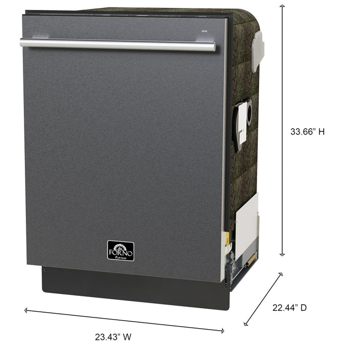 Forno Romano Espresso 24 in. Built-In Tall Tub, Top Control  Dishwasher, 52 dBA, ENERGY STAR