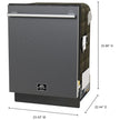 Forno Romano Espresso 24 in. Built-In Tall Tub, Top Control  Dishwasher, 52 dBA, ENERGY STAR