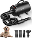 EGFKI Dog Dryer, 5.2HP/ 3800W Pet Grooming High Velocity Force Blower with 4 Nozzles, Adjustable Speed and Temperature Dog Hair Dryers for Grooming