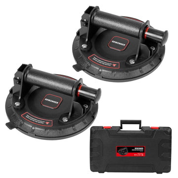 2-Pack 8" Glass Suction Cups - Heavy Duty Handheld Glass Lifter with 660 lbs Load Capacity