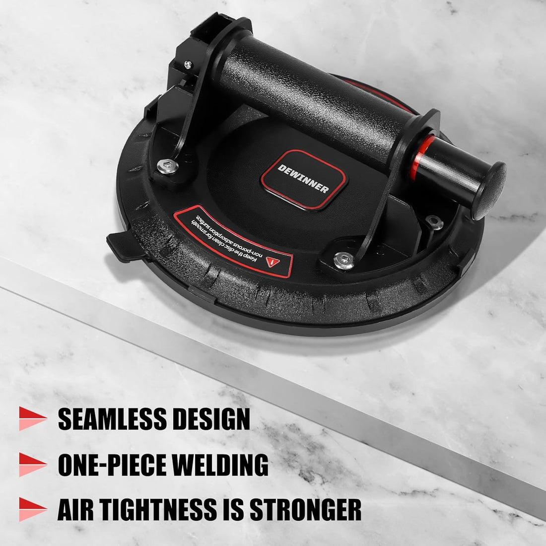 2-Pack 8" Glass Suction Cups - Heavy Duty Handheld Glass Lifter with 660 lbs Load Capacity