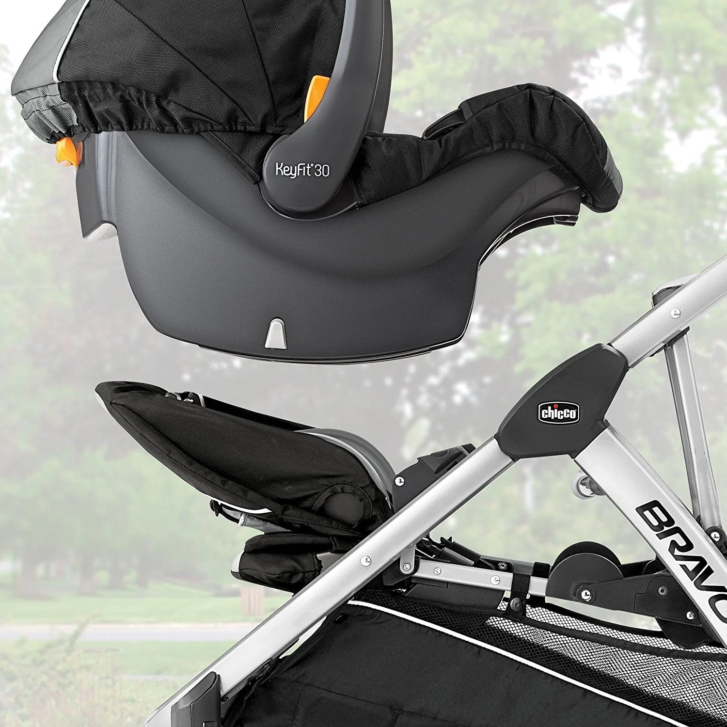New Chicco Bravofor2 LE 2 Passenger Standing/Sitting Quick Fold Stroller/ BLACK