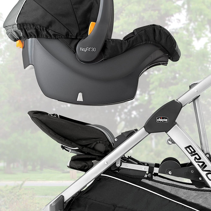 New Chicco Bravofor2 LE 2 Passenger Standing/Sitting Quick Fold Stroller/ BLACK