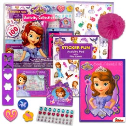 Disney Sofia the First Activity Art Set for Kids and Toddlers with Notebook, Stickers, and More