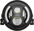 7 Inch Round LED Motorcycle Headlights DOT Approved with Housing Bucket Mounting Bracket Amber Turn Signal Lights compatible with Honda CB400 Hornet Suzuki Kawasaki Yamaha Cafe Racer