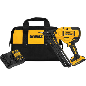 DEWALT 20V MAX XR Lithium-Ion Cordless Brushless 15-Gauge Finish Nailer Kit with 2Ah Battery, Charger and Bag Model # DCN650D1