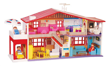 Toyzone My Deluxe Doll House (50 Pcs) -Multicolour