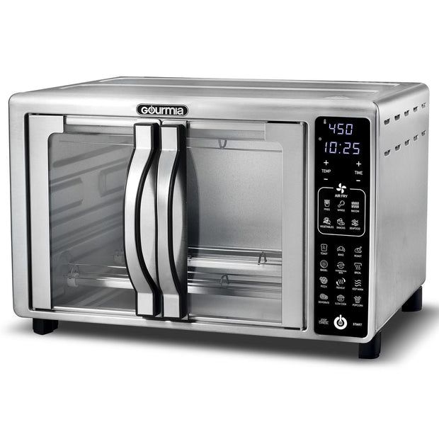 NEW Gourmia GTF2448 Digital Air Fryer Toaster Oven with Single-Pull French Doors, 19 Cooking Presets
