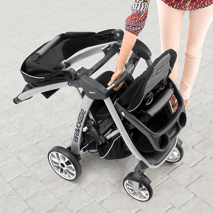 New Chicco Bravofor2 LE 2 Passenger Standing/Sitting Quick Fold Stroller/ BLACK