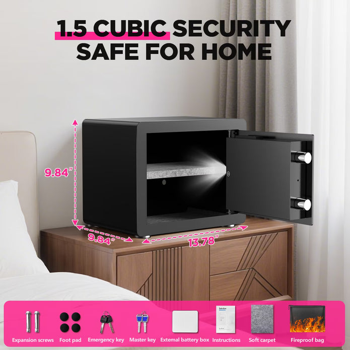 NEW 1.5 Cuft Home Security Safe Box with Digital Keypad - XX03