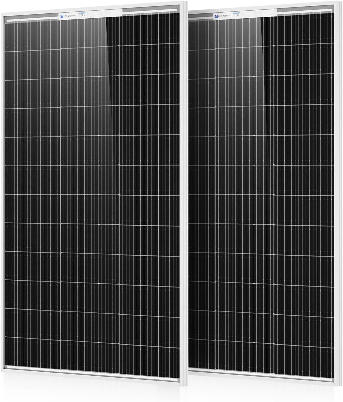 ECO-WORTHY 2Pcs 12V 100W Solar Panel N-Type Bifacial 200W