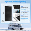 ECO-WORTHY 2Pcs 12V 100W Solar Panel N-Type Bifacial 200W