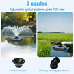 Pond Fountain Aerator 750W -Pond Fountain -1HP 15000 GPH Floating Aerator Pump-100ft Power Cord-2×Metal Ground Stakes-33x2Ft Traction Rope -for Ponds and Lakes