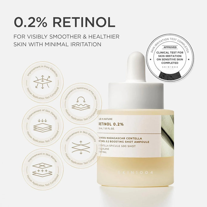 Skin1004 Madagascar Centella Retinol 0.2 Boosting Shot Ampoule 30ml