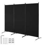 VEVOR Room Divider 3 Panels Fabric Room Privacy Screen for Office Bedroom Black
