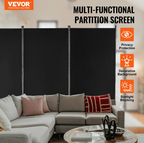 VEVOR Room Divider 3 Panels Fabric Room Privacy Screen for Office Bedroom Black
