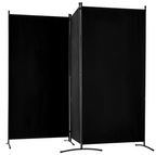 VEVOR Room Divider 3 Panels Fabric Room Privacy Screen for Office Bedroom Black
