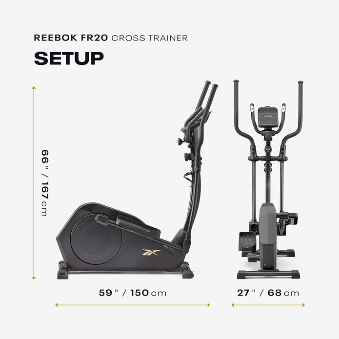 Reebok Elliptical Exercise Machine: Bluetooth Compatible Front Driven Cross Trainer