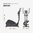 Reebok Elliptical Exercise Machine: Bluetooth Compatible Front Driven Cross Trainer