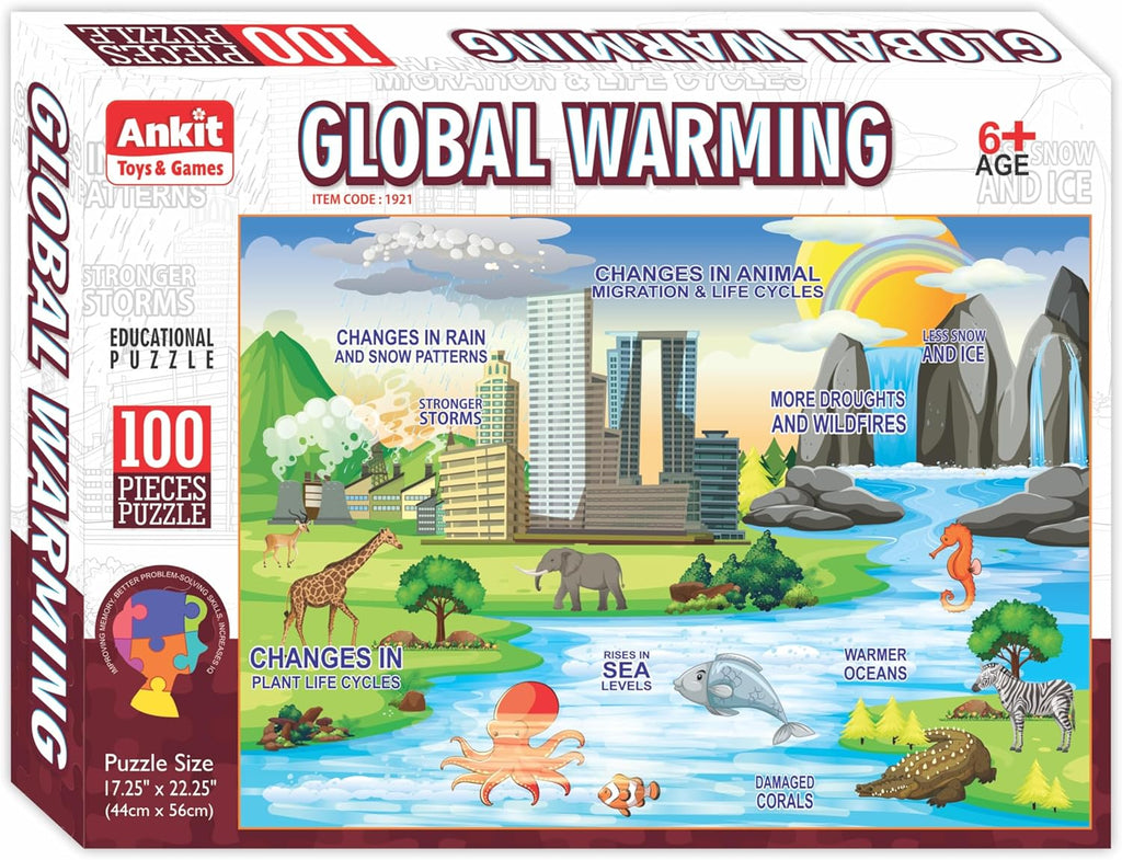 Ankit Toys & Games Global Warming 100-Piece Puzzle for Kids /ASSSORTED