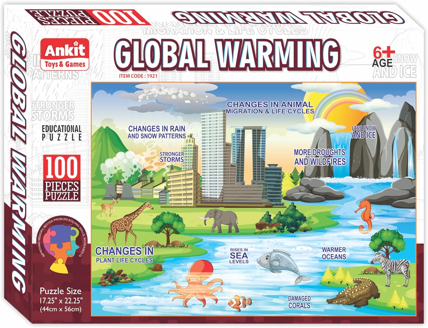 Ankit Toys & Games Global Warming 100-Piece Puzzle for Kids /ASSSORTED