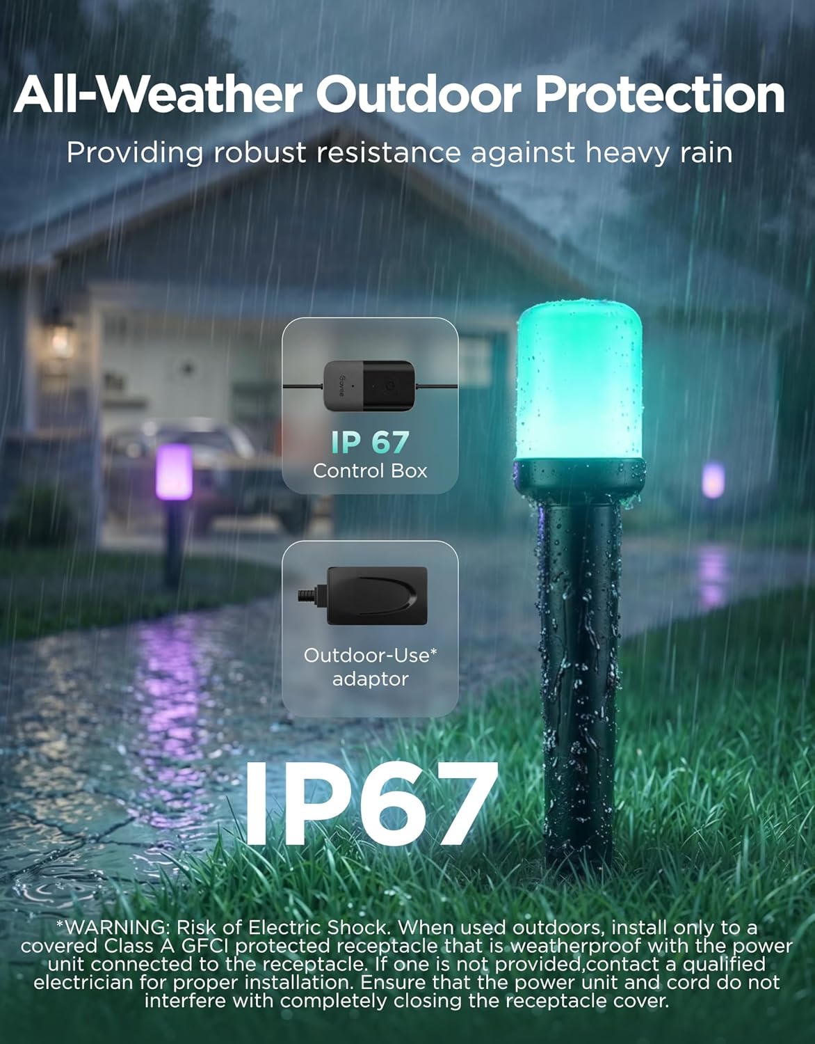 NEW/OPEN BOX Govee Outdoor Cylinder Pathway Lights, 8 Pack, 425 Lumens, IP67 Waterproof | 60+ Preset Scene Modes