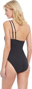 Gottex Womens Black Pearl One ShoulderOne Piece Swimsuit