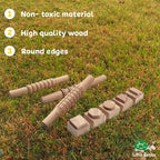 Little Genius Wooden Clay Stamp & Rolling Pins Set, 3 Years & Above, Preschool Toys