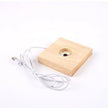 Square LED Wooden Base-For Night Light Base Art Display Crystal Jewelry Display Party Kids Party Gifting -USB Cable Charge