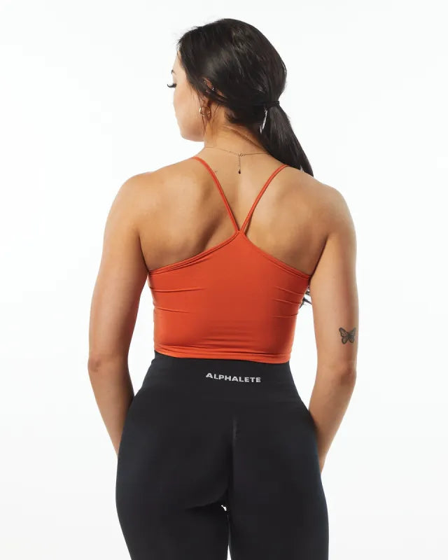 Alphalete Women's Ultrasoft  Y- Back Tank, Orange ,size XXXL