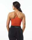 Alphalete Women's Ultrasoft  Y- Back Tank, Orange ,size XXXL