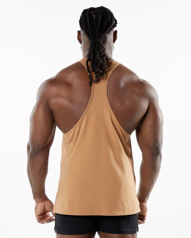 New Alphalete Men's Dynast Stringer -Rust ,size XS