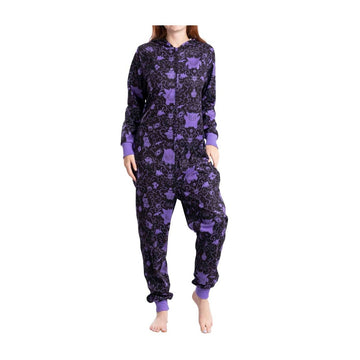 Pokemon center Gengar & Spooky Friends Pokémon Sweet Temptations Hooded One-Piece Pajamas - Adult