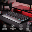 Redragon K515 Shiva RGB Membrane Gaming Keyboard, 98 Keys Mechanical-Feel Keyboard w/Smooth Linear Switch, On-Board Macro & Dedicated Multimedia Keys, Detachable Wrist Rest, Software Supported