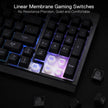 Redragon K515 Shiva RGB Membrane Gaming Keyboard, 98 Keys Mechanical-Feel Keyboard w/Smooth Linear Switch, On-Board Macro & Dedicated Multimedia Keys, Detachable Wrist Rest, Software Supported