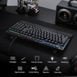 Redragon K515 Shiva RGB Membrane Gaming Keyboard, 98 Keys Mechanical-Feel Keyboard w/Smooth Linear Switch, On-Board Macro & Dedicated Multimedia Keys, Detachable Wrist Rest, Software Supported
