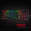 Redragon K580 VATA RGB Mechanical Gaming Keyboard, 104 Keys Gamer Keyboard with Blue Tactile Mechanical Switches, Customizable RGB Backlit, 5 On-Board Macro Keys & Dedicated Media Controls Panel