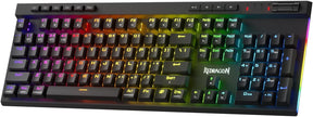 Redragon K580 Vata PRO Wireless RGB Gaming Keyboard, 3-Modes 104 Keys Mechanical Keyboard w/Hot-Swap Socket, Dedicated Media Controls & Onboard Macro Recording, Linear Red Switch